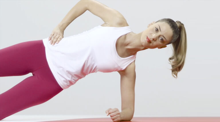 Side plank with hip abduction